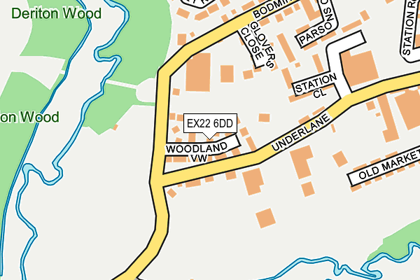 EX22 6DD map - OS OpenMap – Local (Ordnance Survey)
