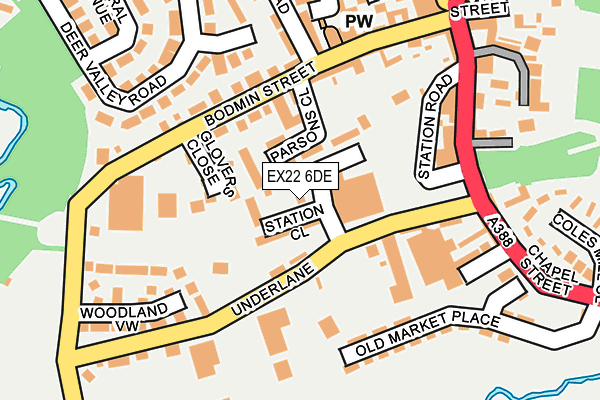 EX22 6DE map - OS OpenMap – Local (Ordnance Survey)