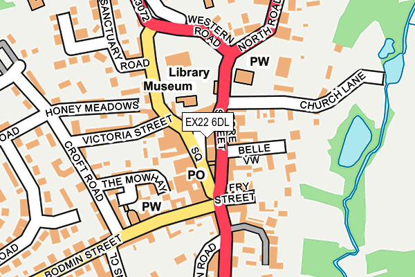 EX22 6DL map - OS OpenMap – Local (Ordnance Survey)