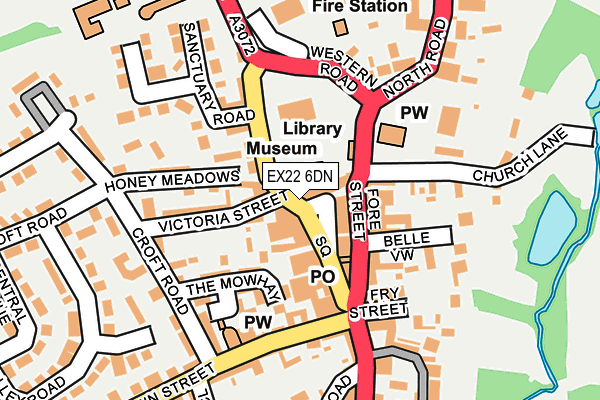 EX22 6DN map - OS OpenMap – Local (Ordnance Survey)