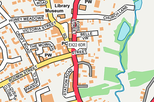 EX22 6DR map - OS OpenMap – Local (Ordnance Survey)