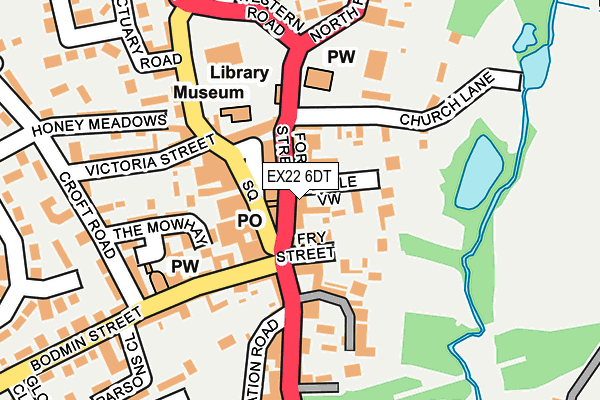 EX22 6DT map - OS OpenMap – Local (Ordnance Survey)