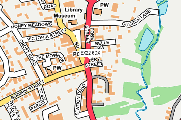 EX22 6DX map - OS OpenMap – Local (Ordnance Survey)