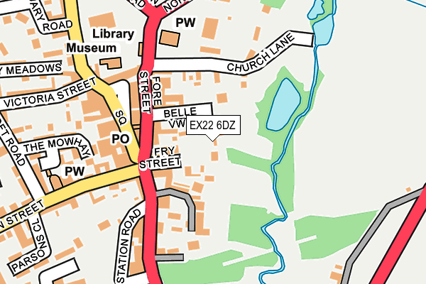 EX22 6DZ map - OS OpenMap – Local (Ordnance Survey)