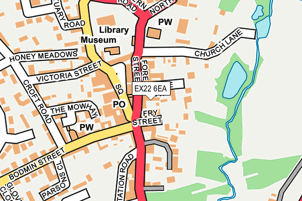 EX22 6EA map - OS OpenMap – Local (Ordnance Survey)