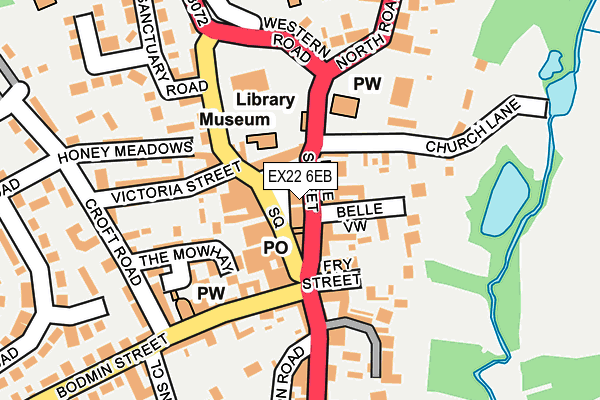 EX22 6EB map - OS OpenMap – Local (Ordnance Survey)