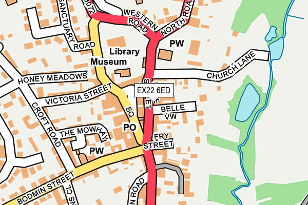 EX22 6ED map - OS OpenMap – Local (Ordnance Survey)