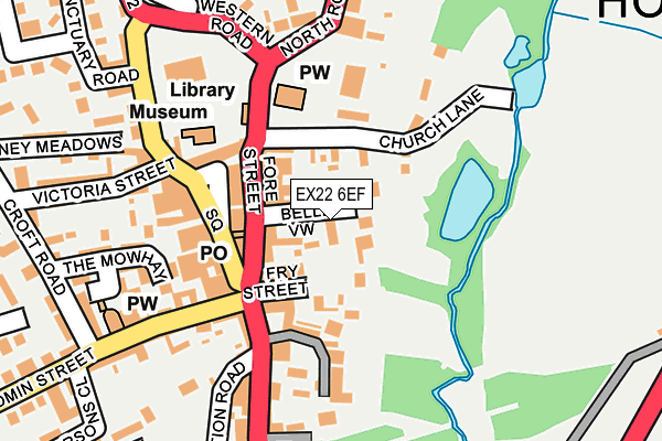 EX22 6EF map - OS OpenMap – Local (Ordnance Survey)