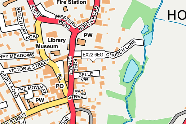 EX22 6EG map - OS OpenMap – Local (Ordnance Survey)