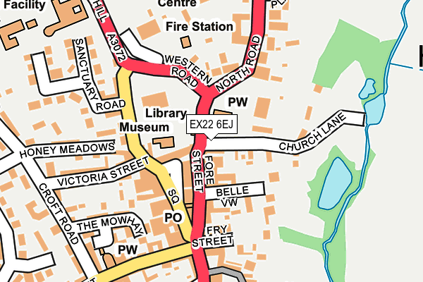 EX22 6EJ map - OS OpenMap – Local (Ordnance Survey)