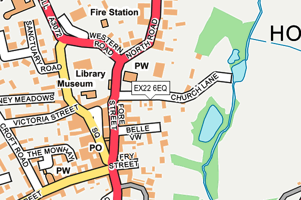 EX22 6EQ map - OS OpenMap – Local (Ordnance Survey)