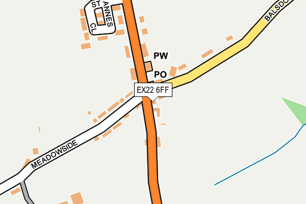 EX22 6FF map - OS OpenMap – Local (Ordnance Survey)