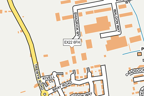 EX22 6FH map - OS OpenMap – Local (Ordnance Survey)