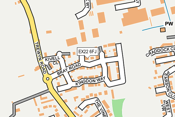 EX22 6FJ map - OS OpenMap – Local (Ordnance Survey)
