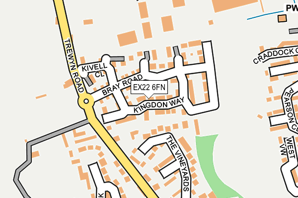 EX22 6FN map - OS OpenMap – Local (Ordnance Survey)