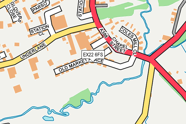 EX22 6FS map - OS OpenMap – Local (Ordnance Survey)