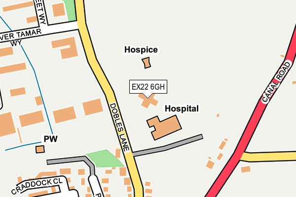EX22 6GH map - OS OpenMap – Local (Ordnance Survey)