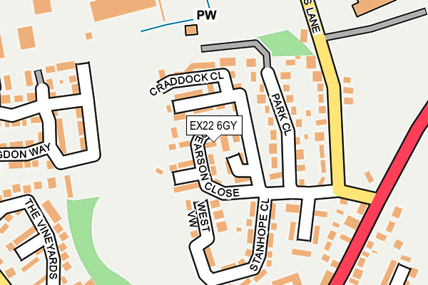 EX22 6GY map - OS OpenMap – Local (Ordnance Survey)