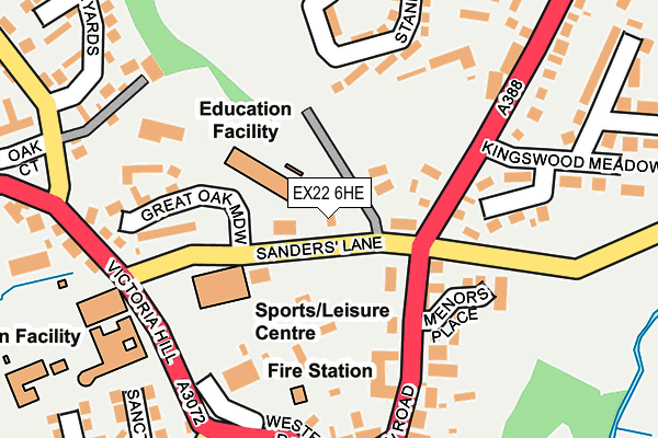 EX22 6HE map - OS OpenMap – Local (Ordnance Survey)