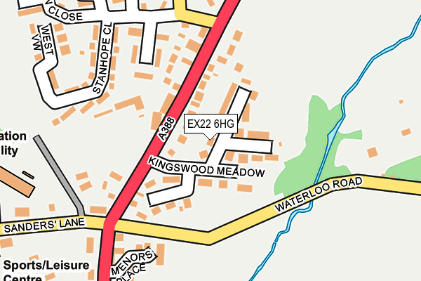 EX22 6HG map - OS OpenMap – Local (Ordnance Survey)