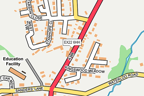 EX22 6HH map - OS OpenMap – Local (Ordnance Survey)