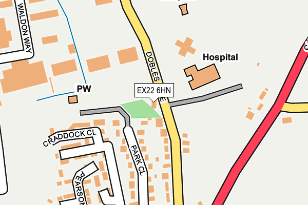EX22 6HN map - OS OpenMap – Local (Ordnance Survey)