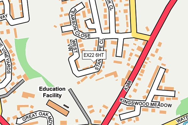 EX22 6HT map - OS OpenMap – Local (Ordnance Survey)