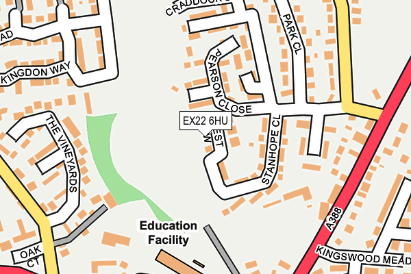 EX22 6HU map - OS OpenMap – Local (Ordnance Survey)