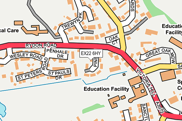 EX22 6HY map - OS OpenMap – Local (Ordnance Survey)