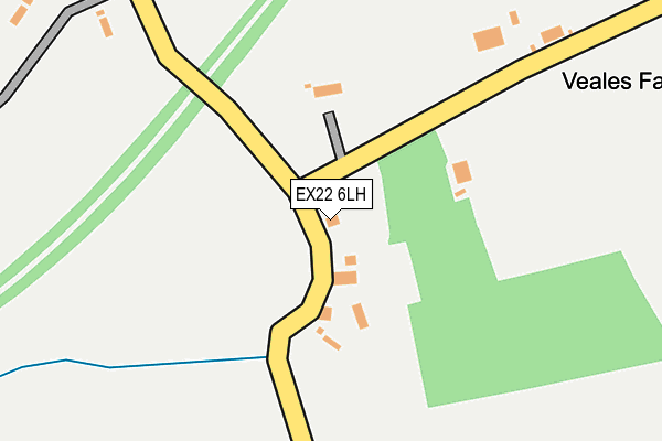EX22 6LH map - OS OpenMap – Local (Ordnance Survey)