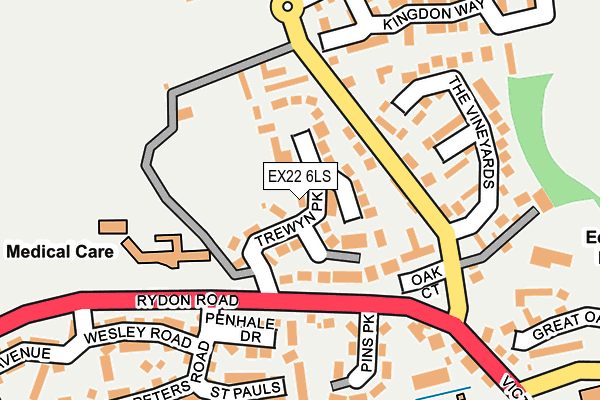 EX22 6LS map - OS OpenMap – Local (Ordnance Survey)