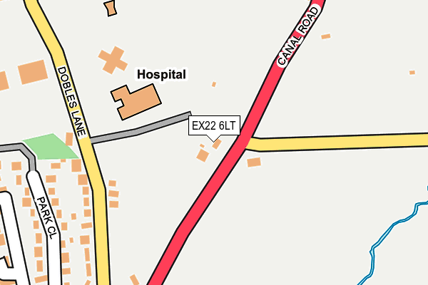 EX22 6LT map - OS OpenMap – Local (Ordnance Survey)