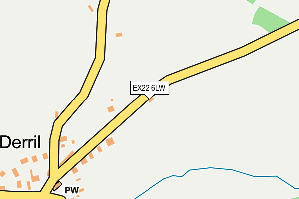 EX22 6LW map - OS OpenMap – Local (Ordnance Survey)