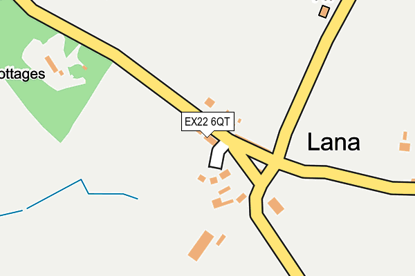 EX22 6QT map - OS OpenMap – Local (Ordnance Survey)