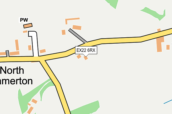 EX22 6RX map - OS OpenMap – Local (Ordnance Survey)
