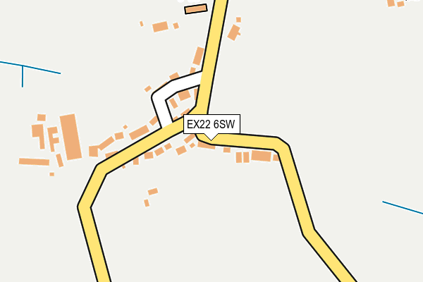 EX22 6SW map - OS OpenMap – Local (Ordnance Survey)