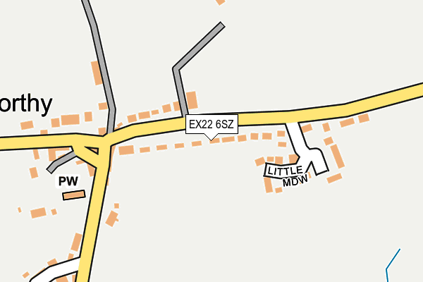 EX22 6SZ map - OS OpenMap – Local (Ordnance Survey)