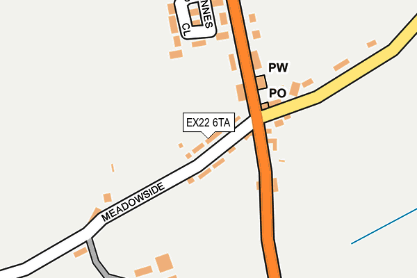 EX22 6TA map - OS OpenMap – Local (Ordnance Survey)