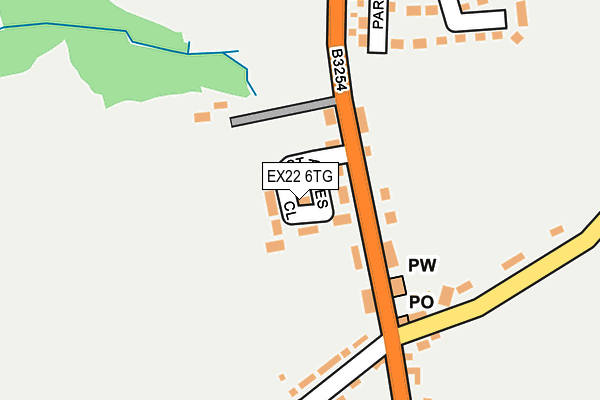 EX22 6TG map - OS OpenMap – Local (Ordnance Survey)