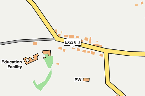 EX22 6TJ map - OS OpenMap – Local (Ordnance Survey)