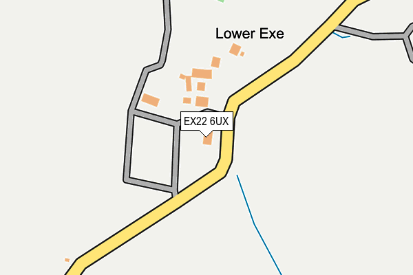 EX22 6UX map - OS OpenMap – Local (Ordnance Survey)