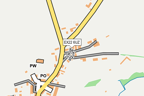 EX22 6UZ map - OS OpenMap – Local (Ordnance Survey)