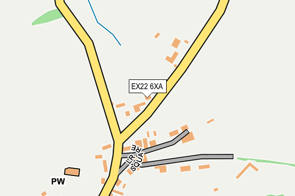 EX22 6XA map - OS OpenMap – Local (Ordnance Survey)