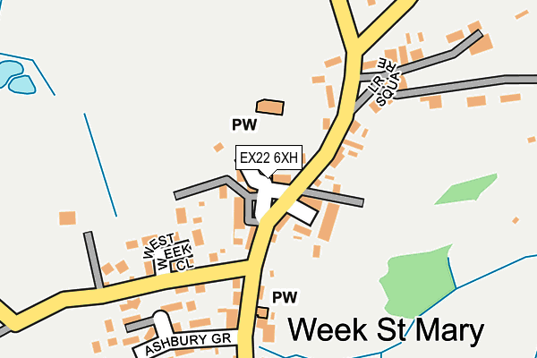 EX22 6XH map - OS OpenMap – Local (Ordnance Survey)