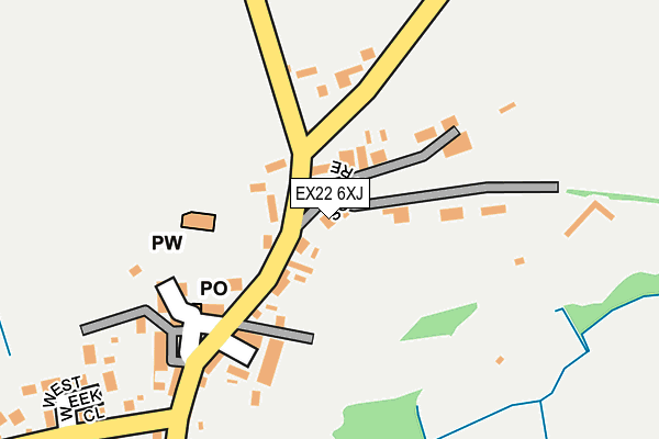 EX22 6XJ map - OS OpenMap – Local (Ordnance Survey)