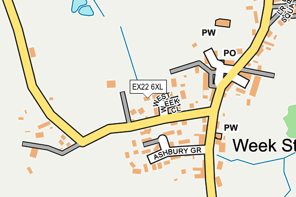 EX22 6XL map - OS OpenMap – Local (Ordnance Survey)