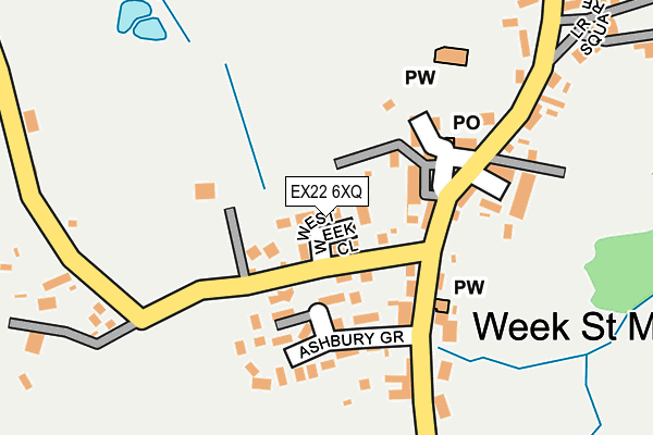 EX22 6XQ map - OS OpenMap – Local (Ordnance Survey)