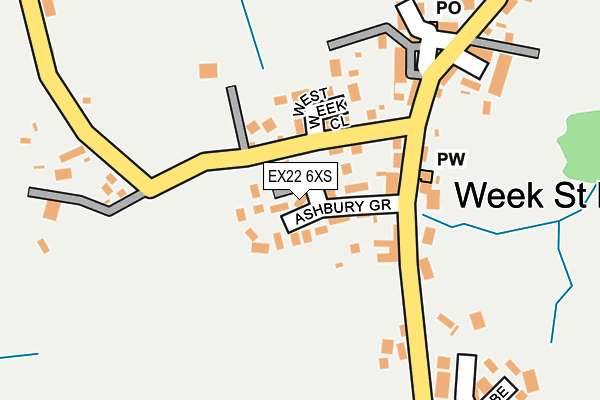 EX22 6XS map - OS OpenMap – Local (Ordnance Survey)