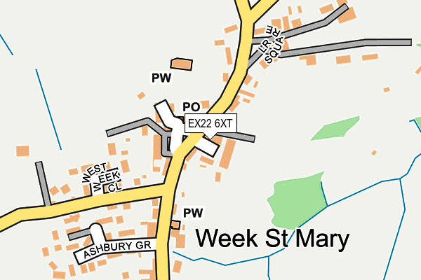 EX22 6XT map - OS OpenMap – Local (Ordnance Survey)
