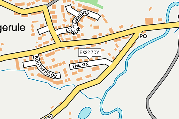 EX22 7DY map - OS OpenMap – Local (Ordnance Survey)